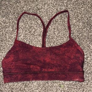 Women's Lunar New Year Flow Y Burgundy Sports Bra
